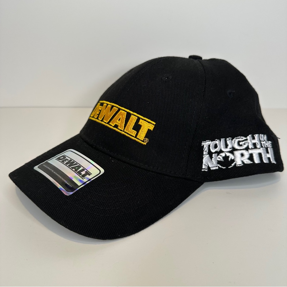DeWalt Tough in the North Adjustable Baseball Cap Black NWT
